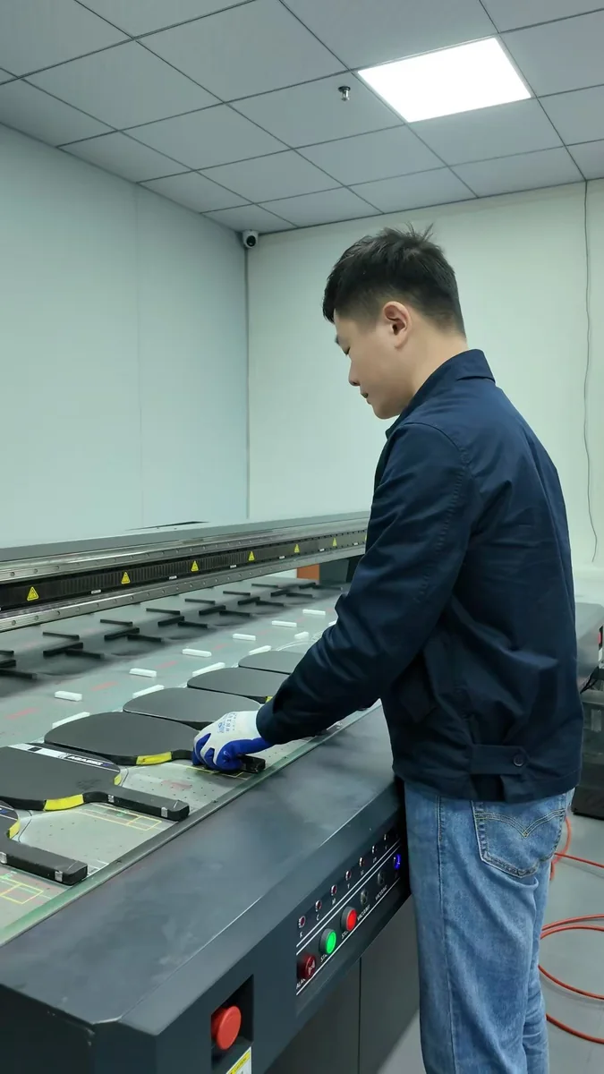 球拍生产设备操作